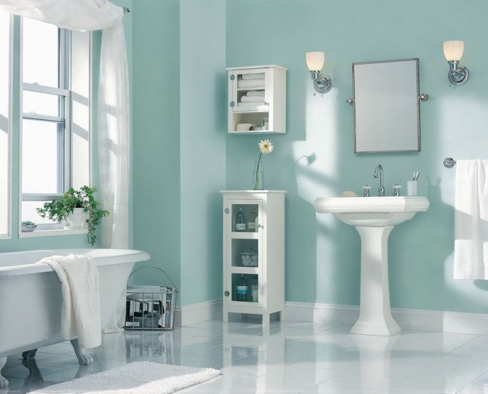 ديكور حمامات بالوان الباستيل