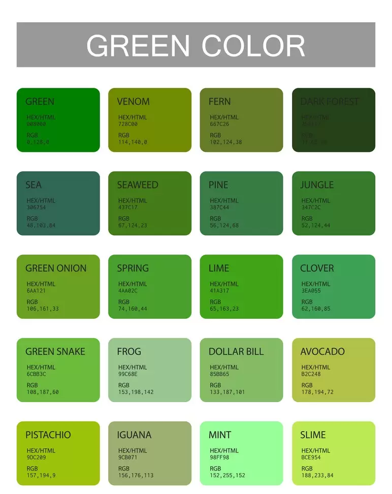 لون اخضر